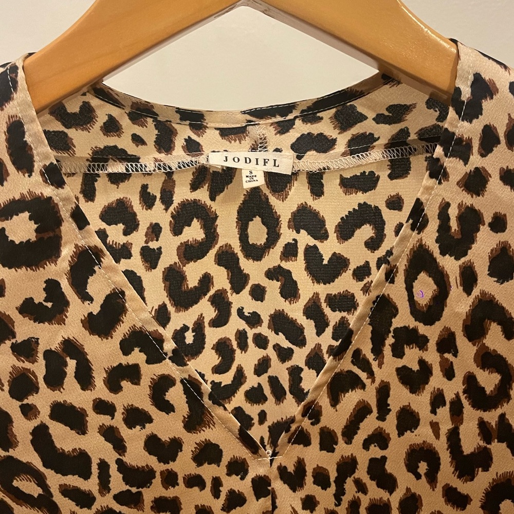 Chic Leopard Print Blouse by JODIFL